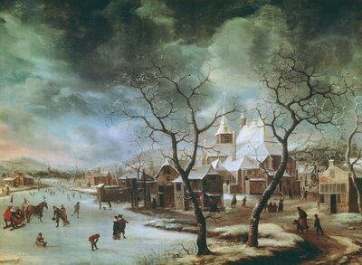 Winter Scene by Jan Abrahamsz. Beerstraten